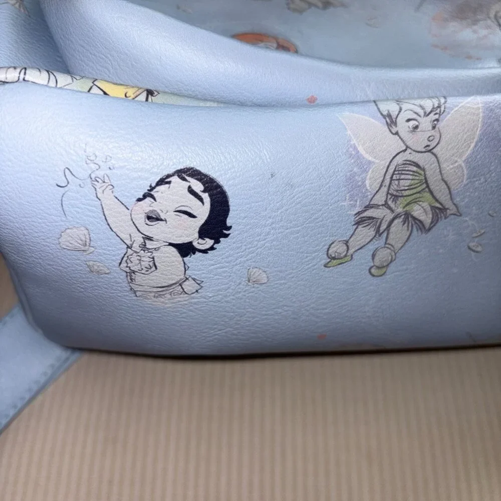 Disney Light Blue Tinker Bell & Disney Princesses Mini Backpack